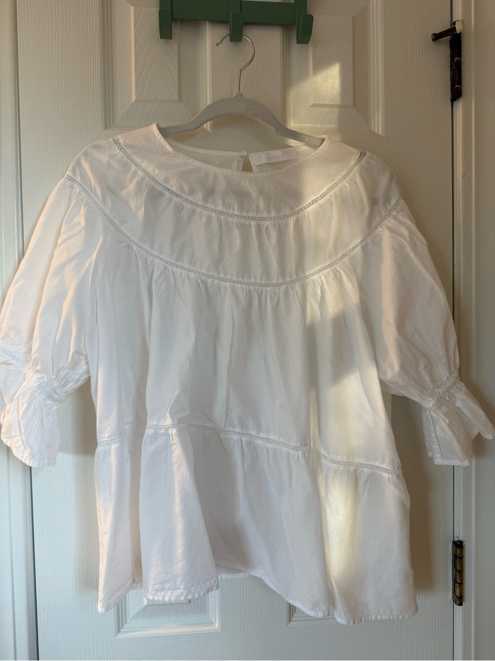 Women’s White Peasant Blouse